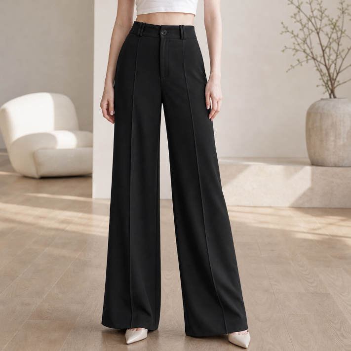 Calca 5052 pantalona luis twill duplo passante detalhe de costura com bolso laderal