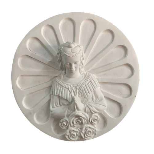 Santa Sara de Cali Kali escultura placa de parede Santa Sara mandala Gesso Cru