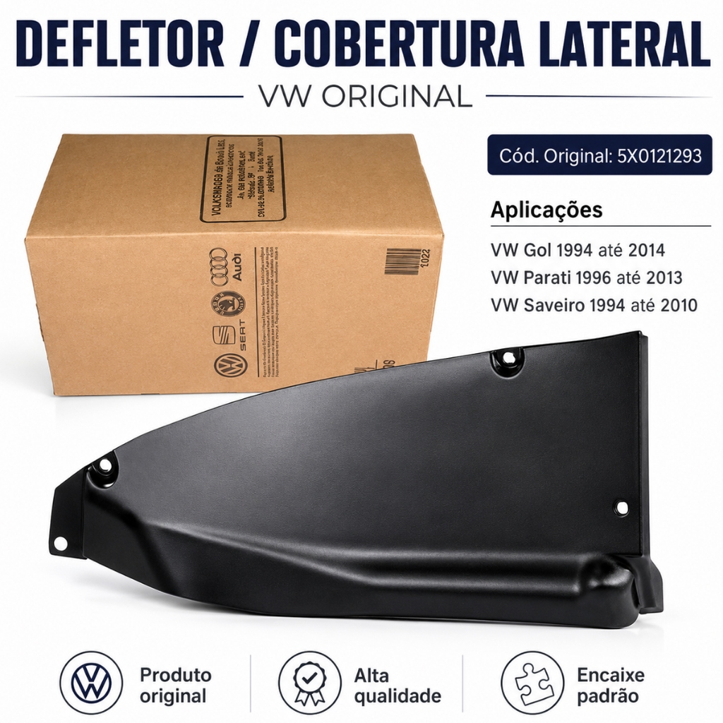 Protetor Capa Radiador Gol Parati Saveiro G2 G3 G4 C/ Ar Condicionado Original Vw 5X0121293