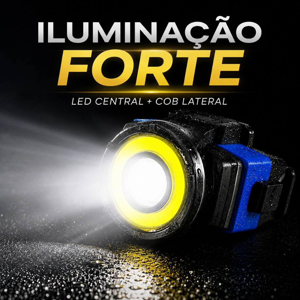 Farol Lanterna Para Bicicleta Led Forte Compacta Multiuso Emergência Compacta COB Iluminação Forte