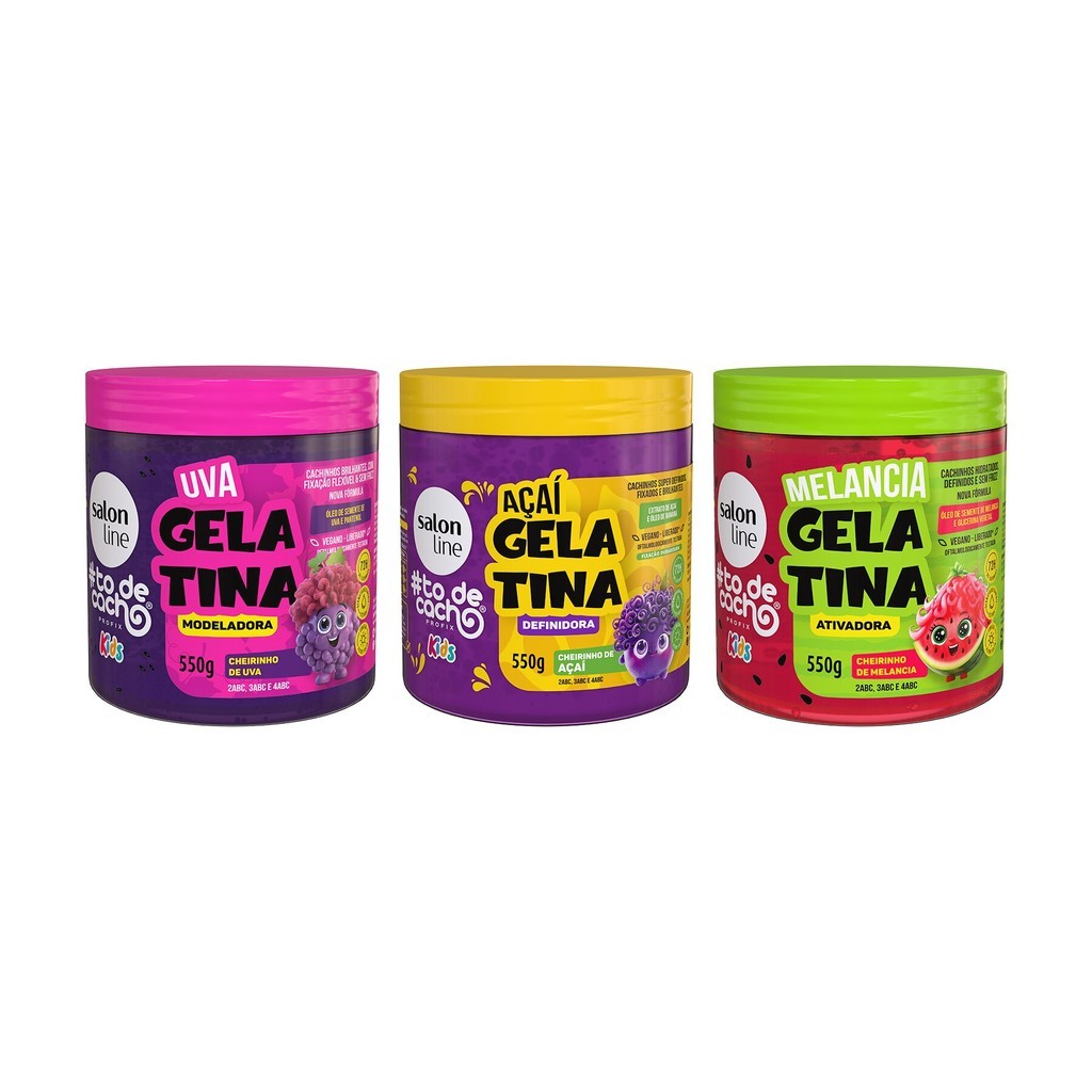 Combo com 3 Gelatinas #todecacho Kids