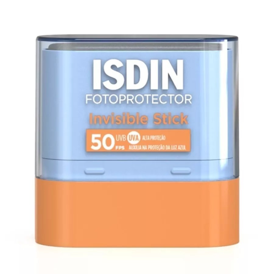 Protetor Solar Facial Stick ISDIN Invisible Stick FPS 50 - Alta Proteção, Resistente à Água