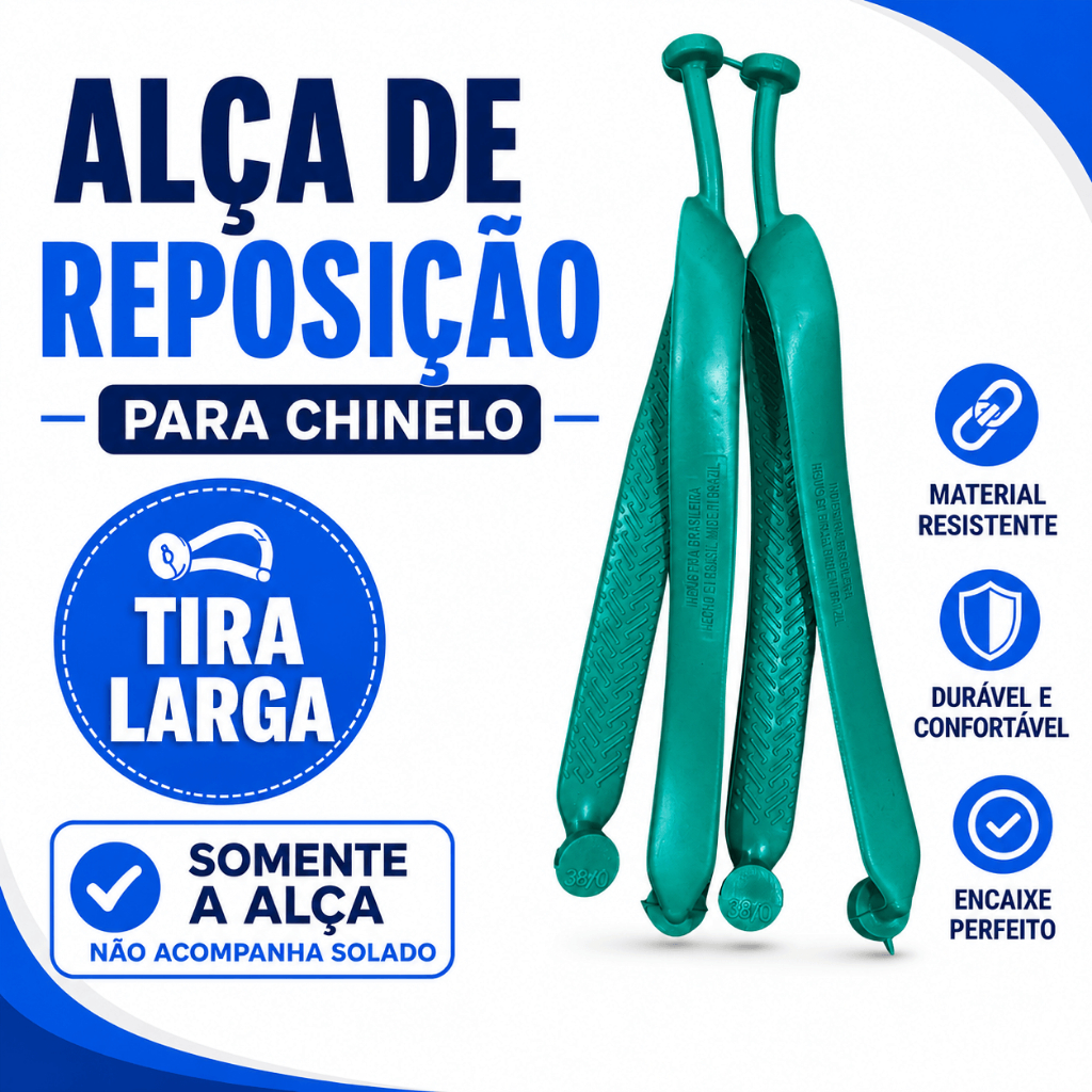 Alça Verde Para Chinelo Masculino Correia Cabresto Reposição