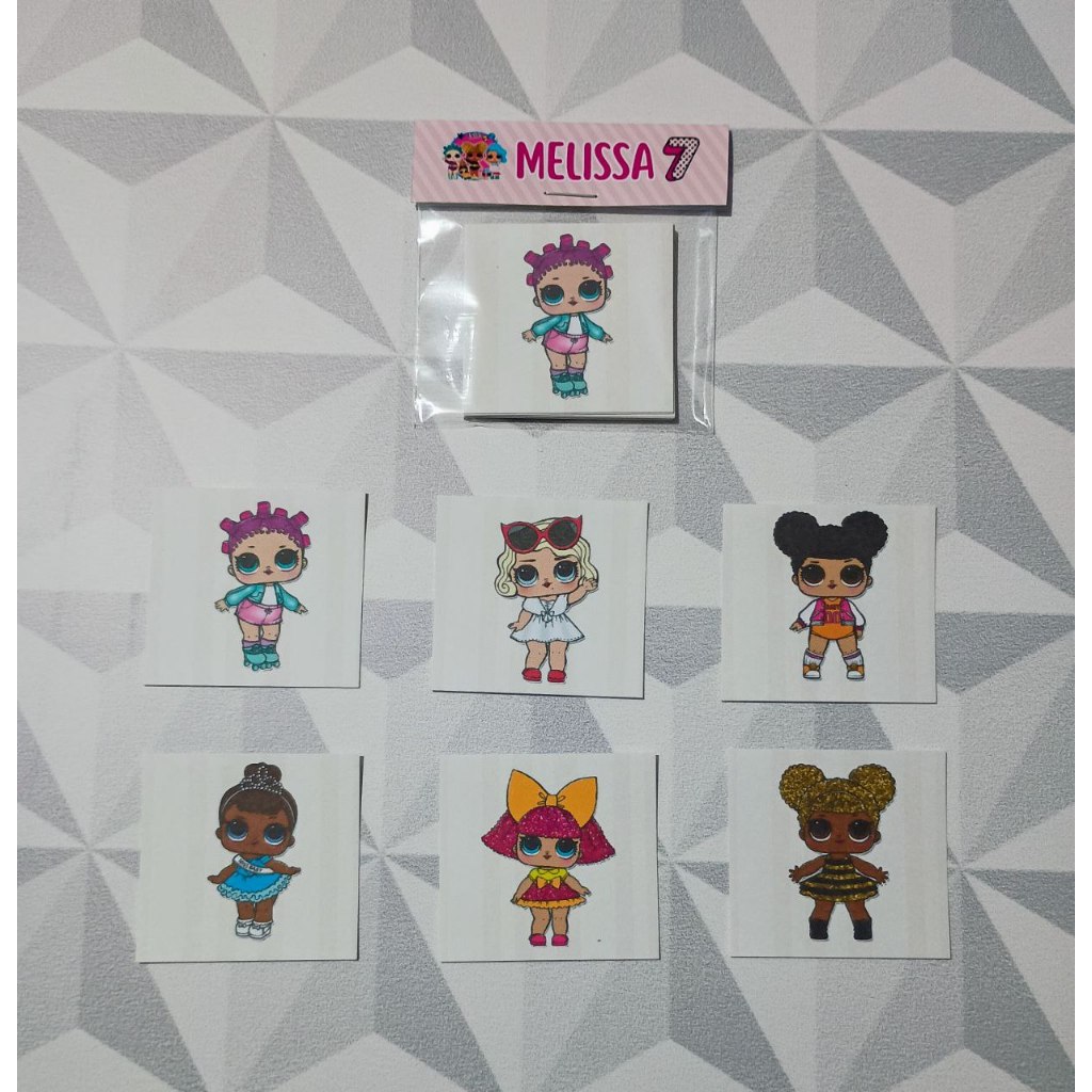 Jogo da Memória Personalizado 6 pares Lembrancinha Festa Aniversário Infantil Personalizados Lol Surprise