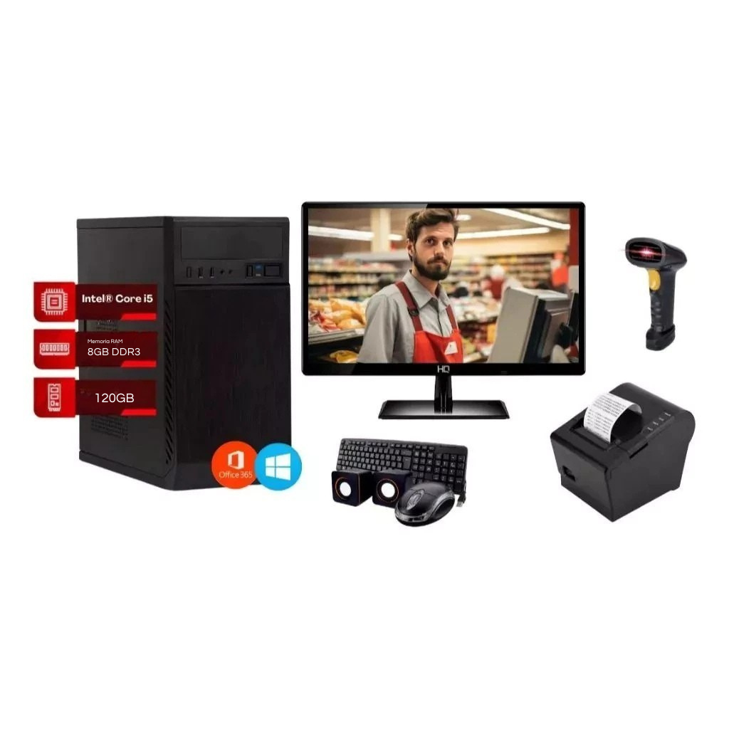 Kit Pdv Completo + Sistema (grátis) Comércio Em Geral 8Gb SSD 120GB