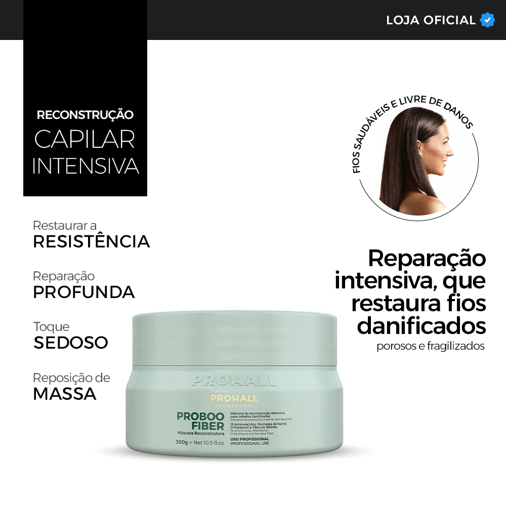 Máscara de Reconstrução Intensiva Proboo Fiber 300g