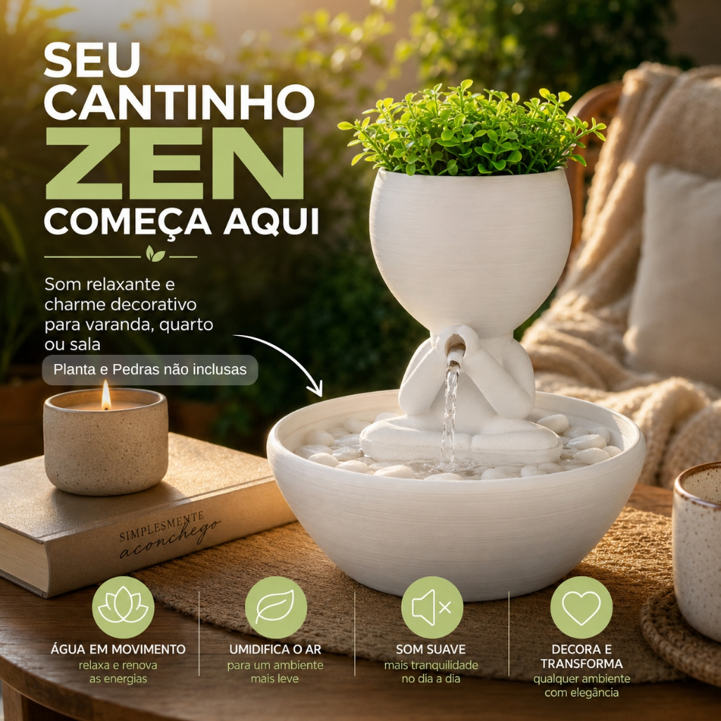 Imagem FONTE DE ÁGUA ZEN BIVOLT CASCATA DECORATIVA