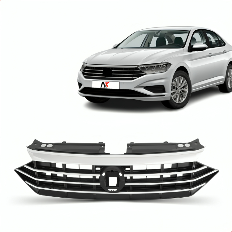 Grade Radiador Jetta Sedan 2019 2020 2021 22 Com friso Cromado Sem Emblema