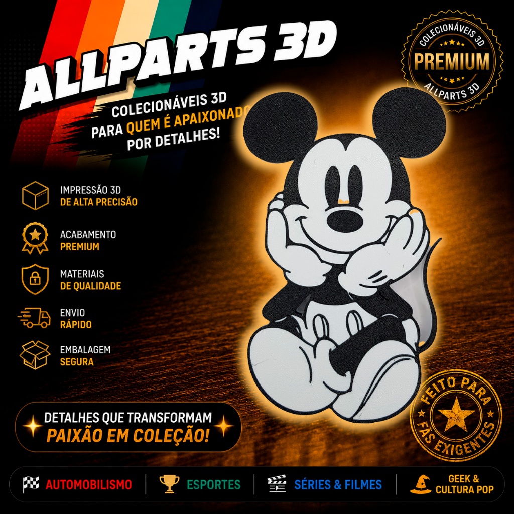 Mickey Mouse Decorativo 3D Geek Disney Premium