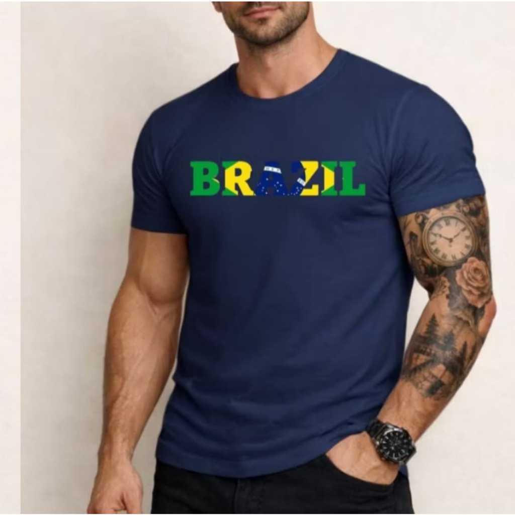 Camisa Brasil Torcida Seleção Brasileira Camisa Futebol Masculina Amarela Camisa Brasil Copa
