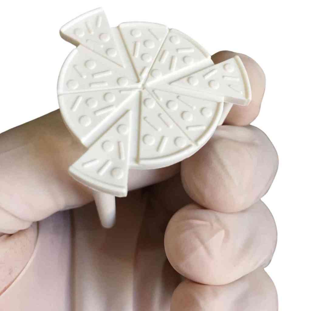 Suporte mesinha para pizza pacote com 1500 unidades 3,5 x 3,0 cm