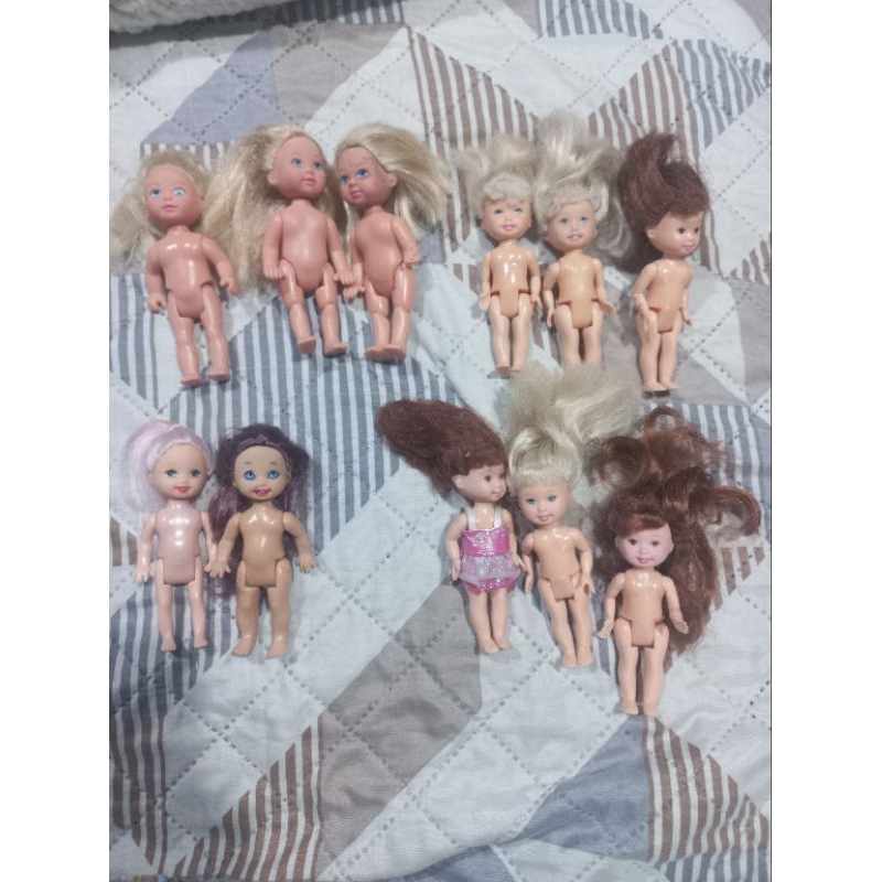 lote bonecas miniaturas sucatas tipo kelly