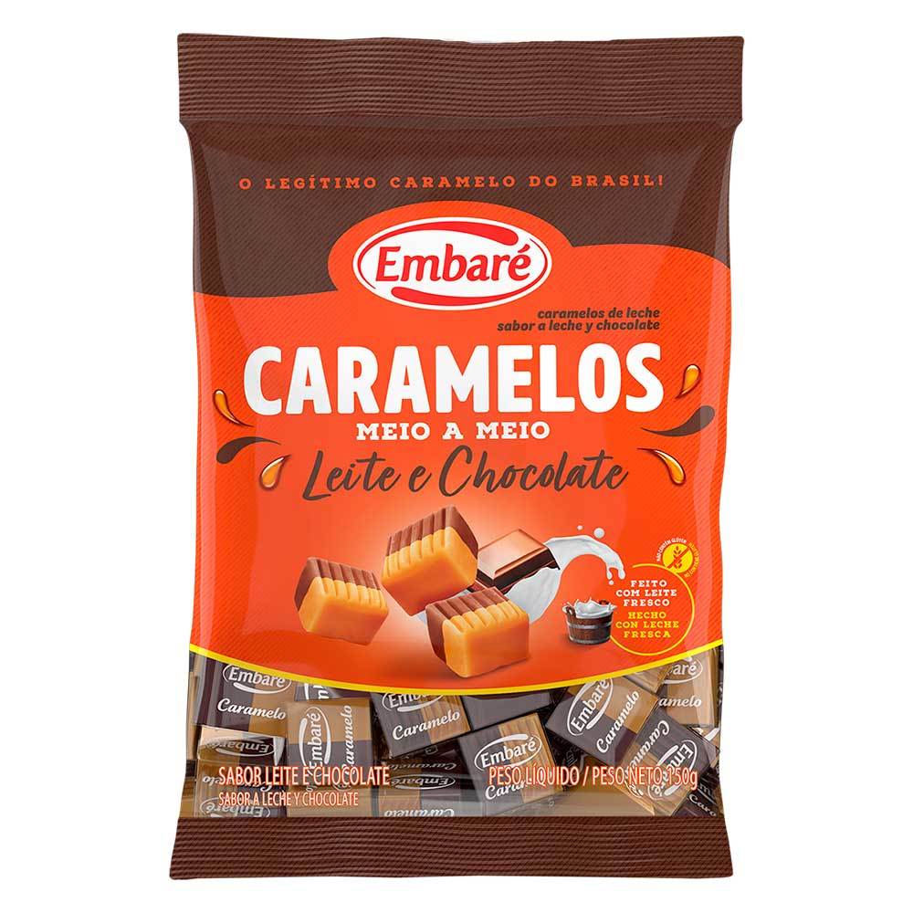 Bala de Caramelo 150g ESCOLHA O SABOR, Leite, Chocolate, Leite Condensado ou Classics - Embaré · foto 2