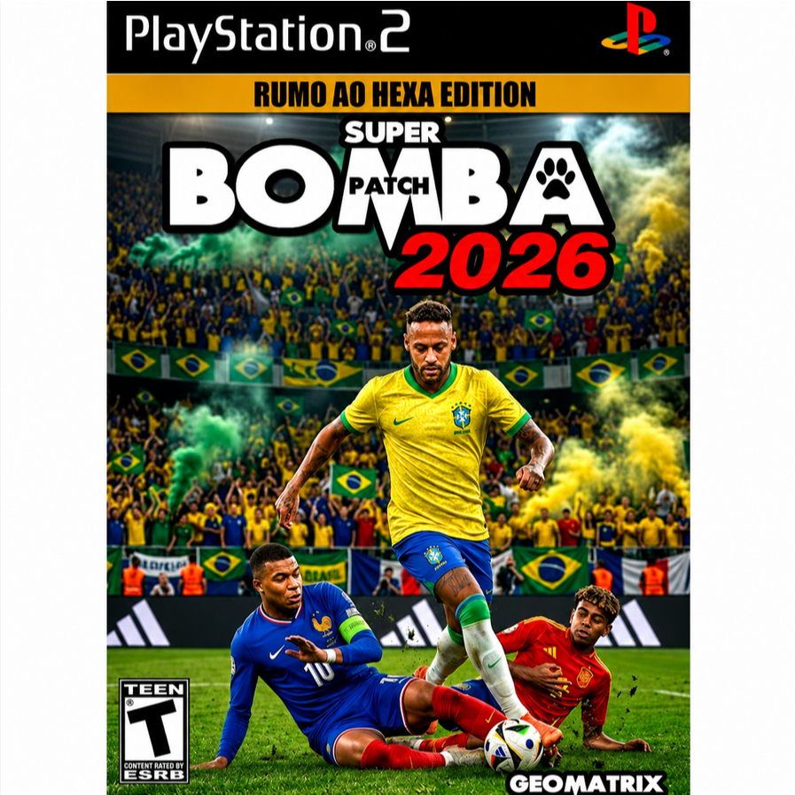 Bomba Patch 2026 PS2 Atualizado Times Brasileirão Futebol Mídia Física