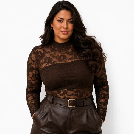 SELAH - BLUSA DE RENDA PLUS SIZE