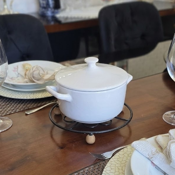 Sopeira Redonda Grande Com Alças Porcelana Louça Cozinha Decoração Cerâmica Cozinha Feijoada Mesa Posta Caldos 2 Litros