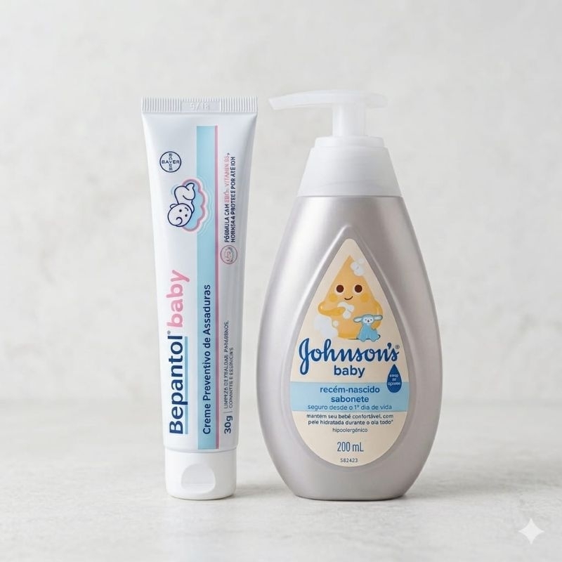 Kit Sabonete Johnson's Baby RN 200ml + Bepantol Baby 30g