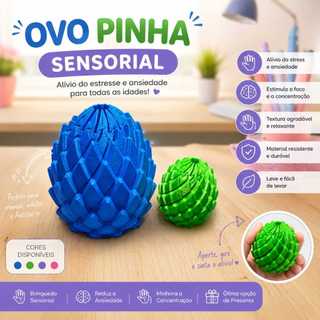 Ovo Pinha Sensorial Ant Estresse /Brinquedo Ovo Fidget Toy Sensorial Para Autista/TDAH Anti Estresse Relaxante