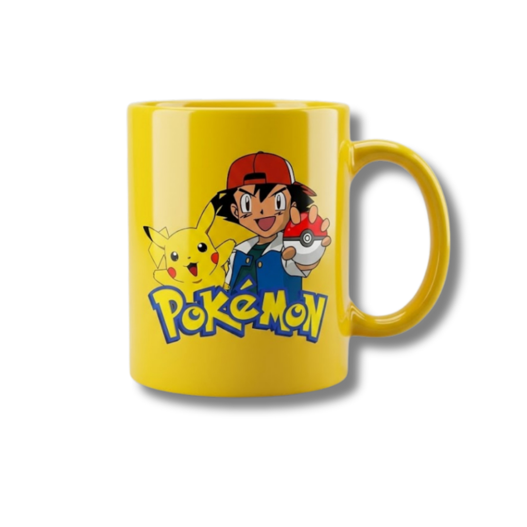 Kit  10 Canecas de Plástico  tema Pokémon Personalizada para Festas e Aniversários Infantil - Lembrancinha Personalizada