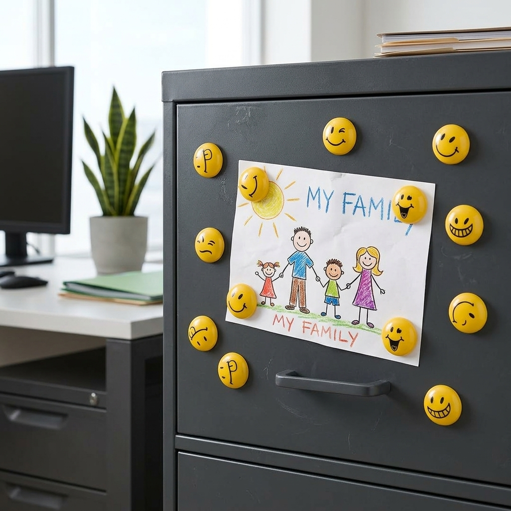 Kit de ímãs Magnéticos Emoji para Geladeira Quadro e Organização Cartela com 10 Unidades 6176
