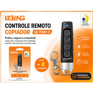 Controle de Portão Eletrônico universal fixed code remote Slim 433MHz 4 em 1 ncb-9004