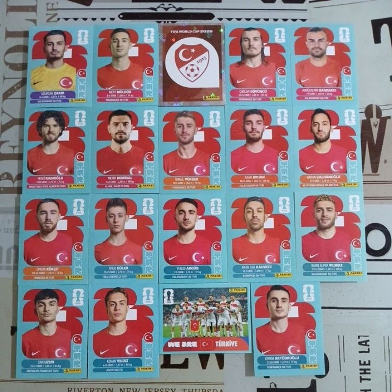 Turquia - Figurinhas Originais Avulsas Copa do Mundo Fifa 2026 (TUR) (venda unitária)