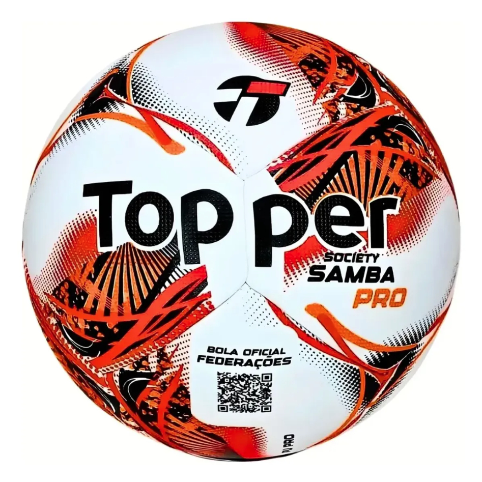 Bola Society Topper Oficial Gramado Sintético Treino Jogo Durável Resistente Futebol 7 Campo