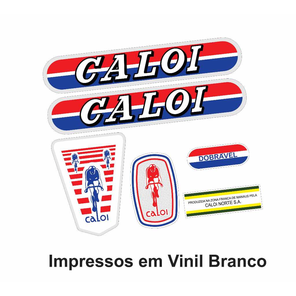 Kit Adesivos Bicicleta Caloi Berlineta 1977 Dobrável
