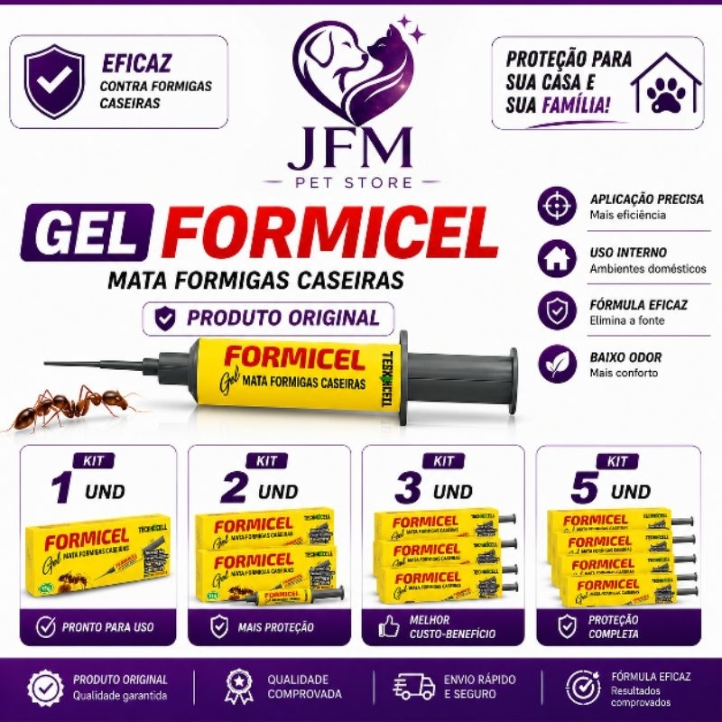 FORMICEL MATA FORMIGAS 10G KIT  1 - 2 - 3 ou 5 und
