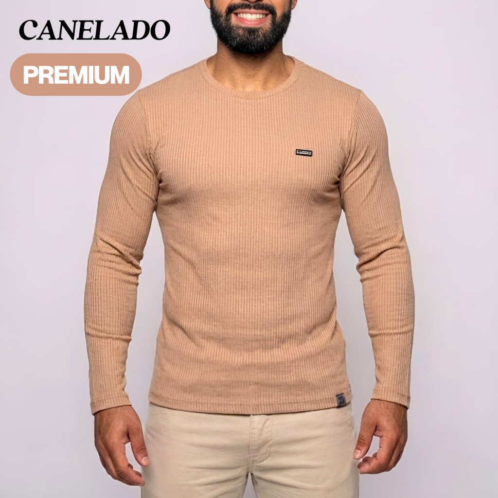 Camisa Manga Longa Masculino Canelada Masculina Texturizada Viscose Camisetas Masculinas Estilosas