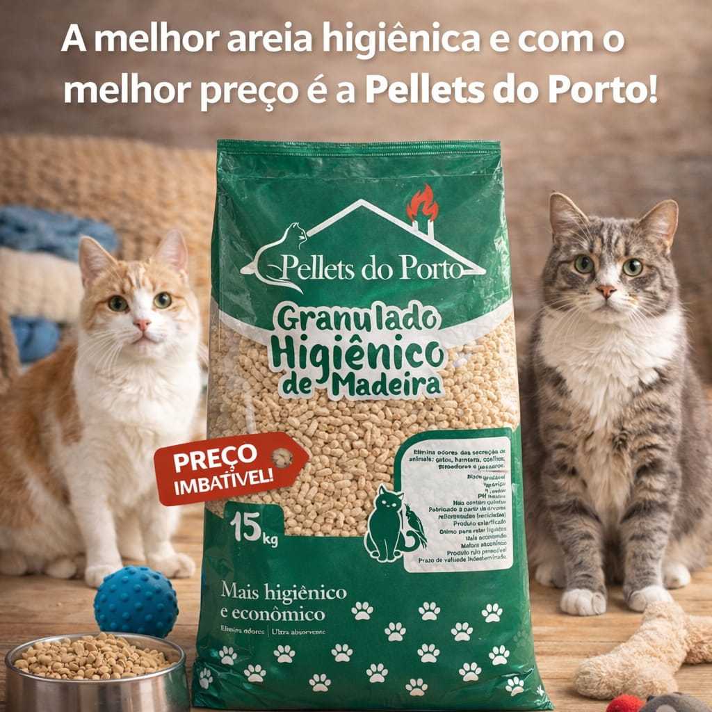 🪵Granulado Higiênico de Madeira Pellets do Porto | 4/10/15/20kg