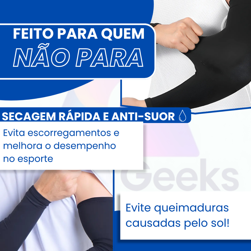 Kit Par de Manguito Mangote Proteção UV Solar Segunda Pele Ciclismo Esportes Militar Tatico Unissex