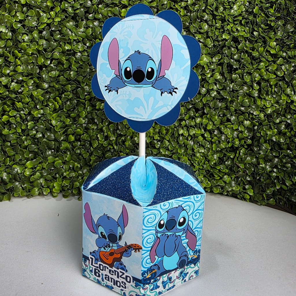 Enfeite de Mesa Personalizado STITCH - Centro de Mesa - LEMBRANCINHA - Festa infantil - Aniversário