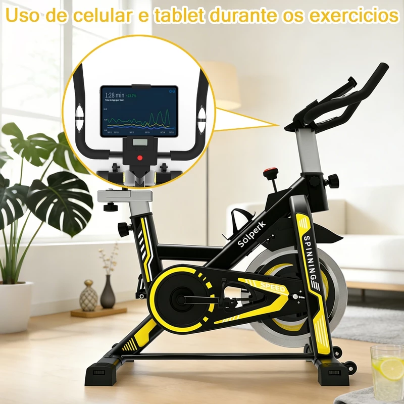 Bicicleta Spinning Profissional Ergométrica Silenciosa Indoor Solperk — foto 5
