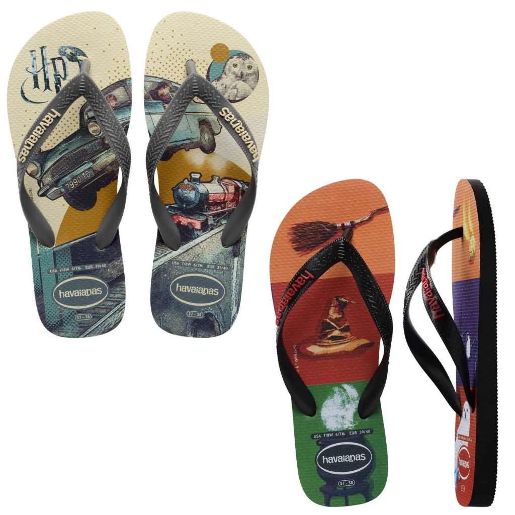 Chinelo Havaianas Harry Potter Original Sandália Unissex Confortável Casual Adulto com Nota Fiscalino Presente