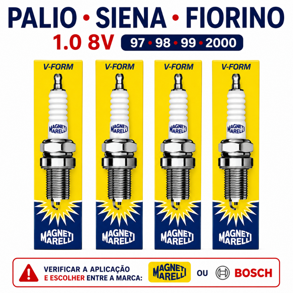 Velas Ignição Palio Siena Fiorino 1.0 8v 97 98 99 2000