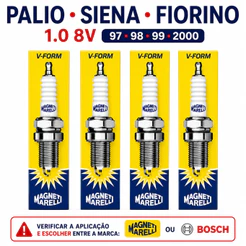 Velas Ignição Palio Siena Fiorino 1.0 8v 97 98 99 2000