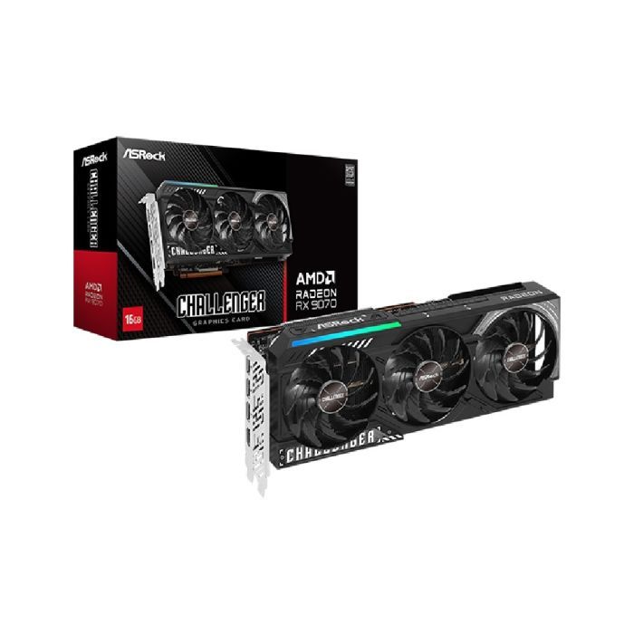 Placa de Vídeo ASRock RX 9070 16GB 256bits - 90-GA5NZZ-00UANF