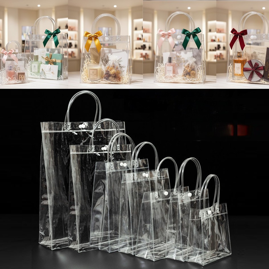 Kit 10 Sacolas Transparentes com Fecho p/ Presente Lembrança