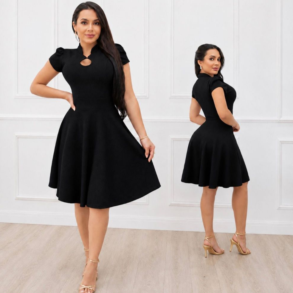 Vestido Feminino soltinho Rodado Moda Evangelica Elegante