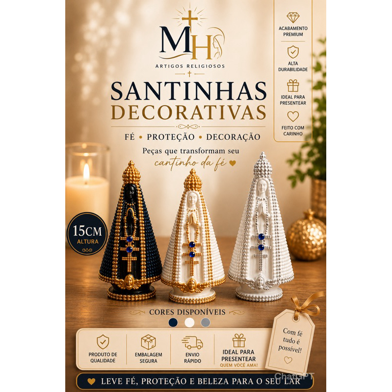 Nossa Senhora 15cm Decorativa – Ideal para Presente