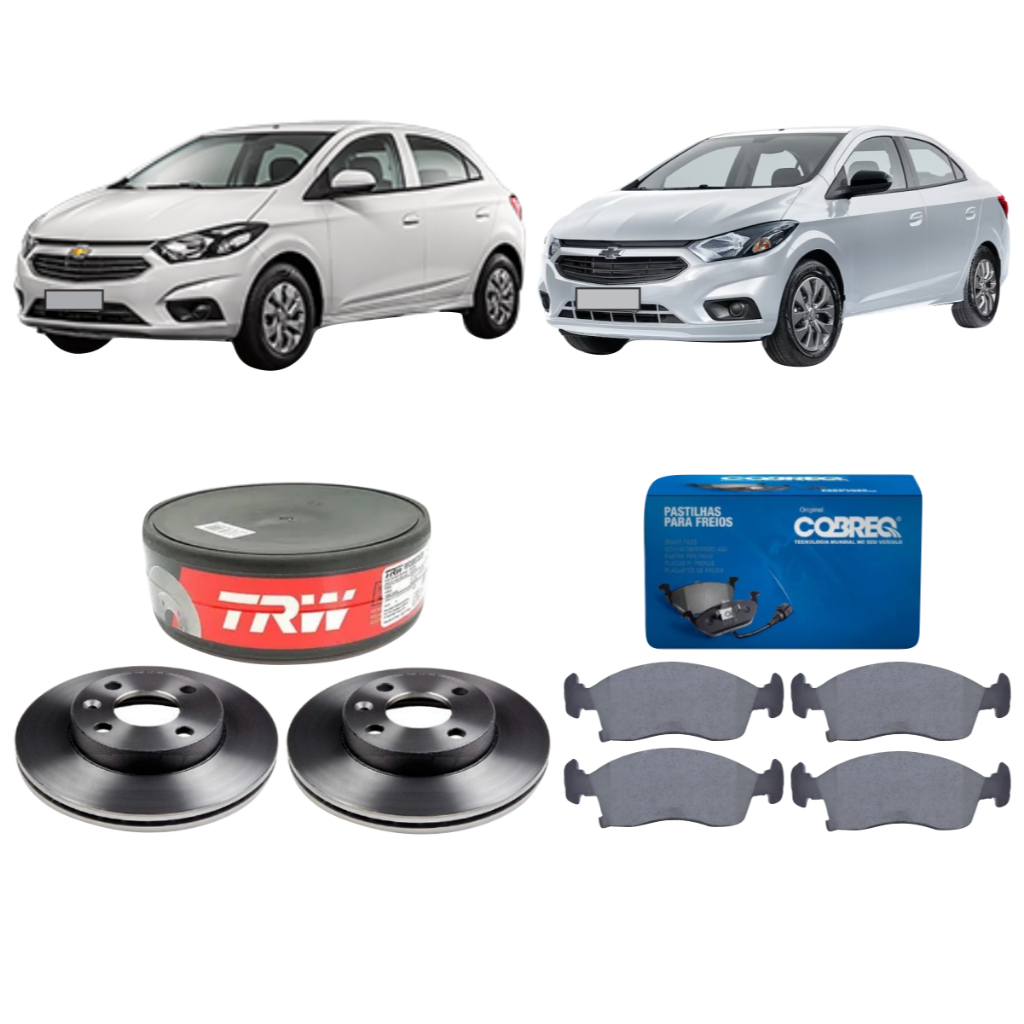 Kit Disco Dianteiro + Pastilha De Freio Joy Plus 1.0 2019 A 2023 Trw Cobreq