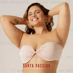 Sutiã Tomara que Caia PLUS SIZE com Bojo e Aro de Alta Sustentação Santa Passion