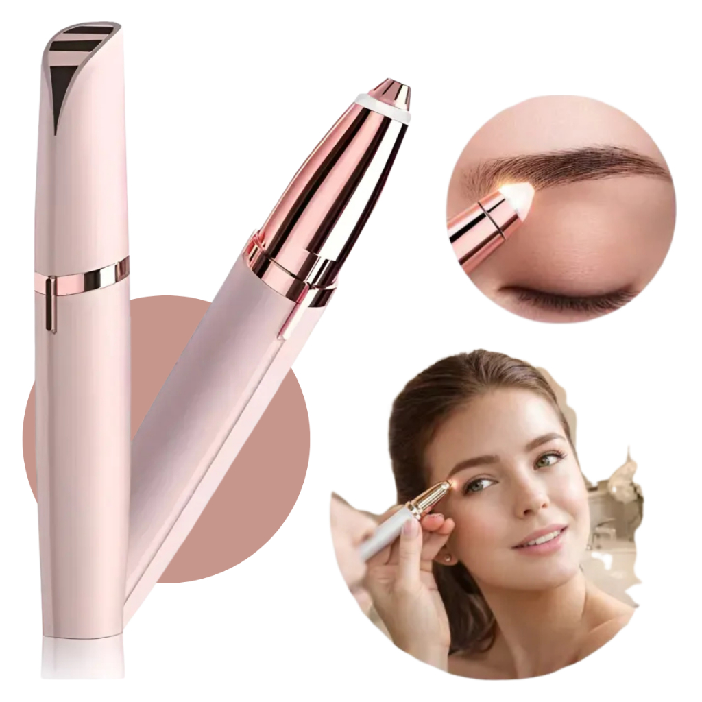 Caneta Depiladora Sobrancelha Feminino Elétrico Recarregável Indolor Remoção Tira Pelos Rosto Nariz