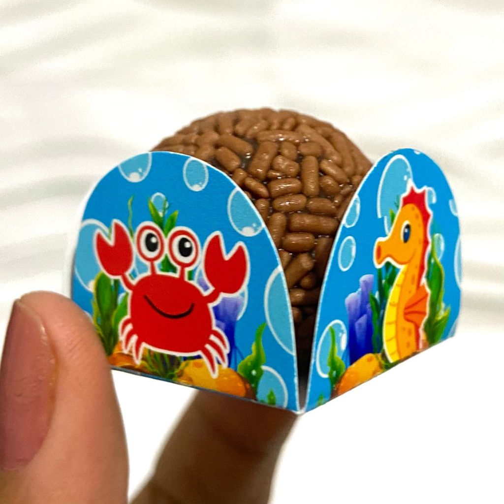 Forminha para Doces Fundo do Mar | Festa Infantil | Porta Brigadeiro e Beijinho