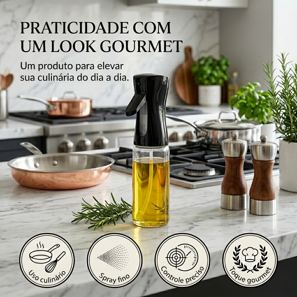 Conjunto Duas Peças Galheteiro Spray De Vidro Óleo E Shoyu Borrifador Cozinha Prática Kit 2 Peças