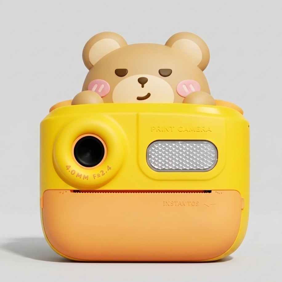 Câmera de impressão instantânea infantil WOWKIDS K64 Amarela