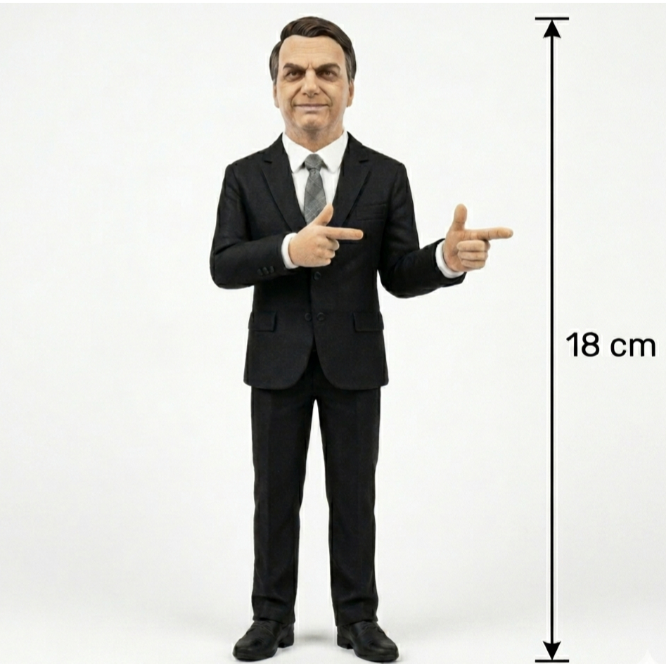 Estatueta Jair Bolsonaro 18 cm | Boneco Decorativo Colecionável — imagem 2 de 2