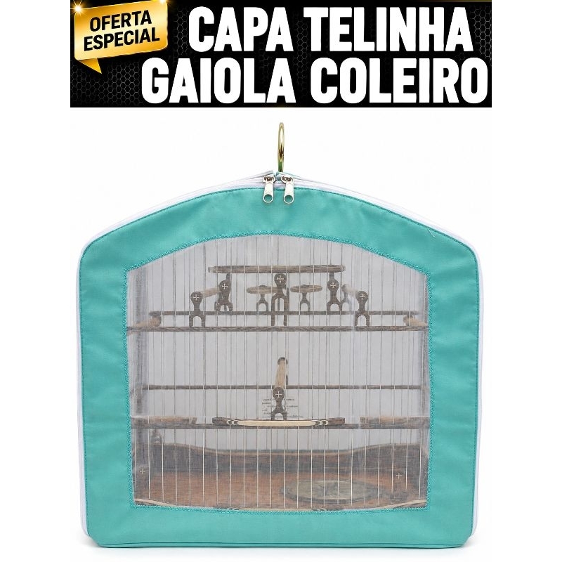 Capa Gaiola Coleiro Tela Mosqueira / Vulto - Clube Dos Pássaros
