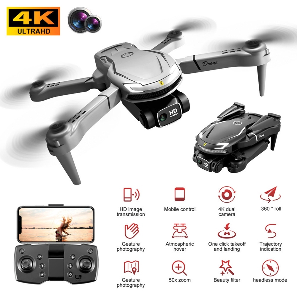 DLI Drone Profissional V88 HD 4K Câmera Dual -360° Anti-colisão Manter Profissional Quadricóptero RC